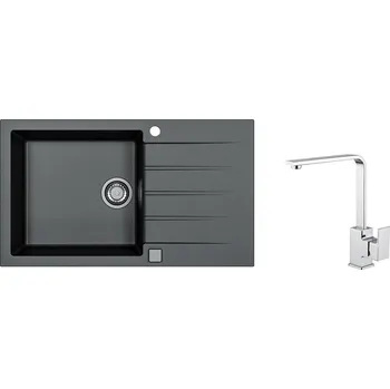 Granitový dřez SET ALVEUS CADIT 40/91 + BATERIE RENO CHROM