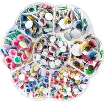 dp Craft Dekorační pohyblivé oči kulaté samolepicí (550ks)