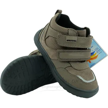 Chlapecké polobotky Dětské celoroční barefoot boty Protetika Banet Brown - vel. 25