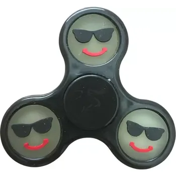 Gadget Antistresový Fidget Spinner Emoji černý - brýle