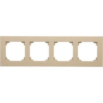 vypínač Rámeček 4 násobný, Simon 55 Line TR4/144, champagne metalizovaná