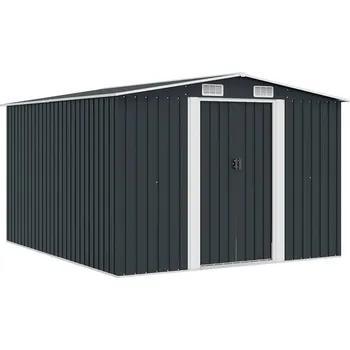 Zahradní domek vidaXL Zahradní domek 257 x 298 x 178 cm kovový antracitový