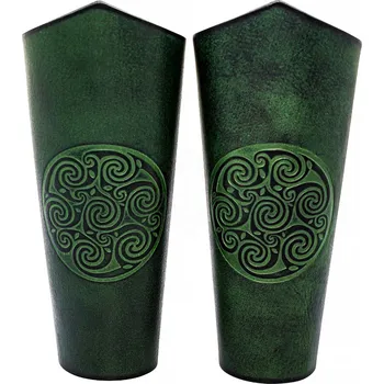 Výprodej Dlouhé kožené nátepníky s keltskou spirálou - Outlet