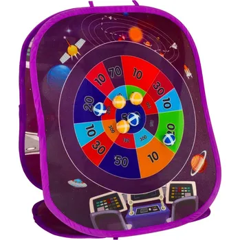 Hra na suchý zip s házením na terč oboustranné šipky sáčky 21el.