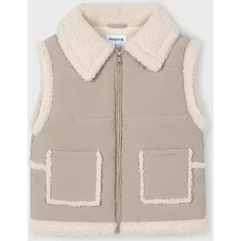 Dívčí vesta Dívčí prošívaná vesta s beránkem Mayoral 4313-16 béžová