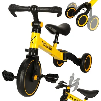 Dětská tříkolka Trike Fix Mini běžecká tříkolka 3v1 s pedály žlutá