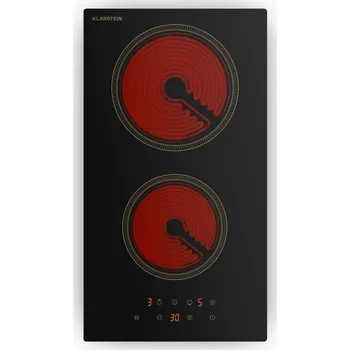 Varná deska Klarstein Victoria 30cm Sklokeramická varná deska 2 Varné zóny Černá (10047406)