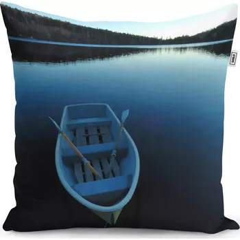 Polštář Sablio Polštář Loďka na jezeře - 40x40 cm