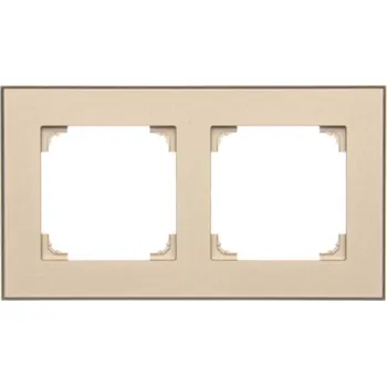 vypínač Rámeček 2 násobný, Simon 55 Duo TRD2.149/144, champagne metalizovaná / černá