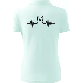 EKG zajíc - Polokošile dámská Pique Polo - 3XL ( Frost )