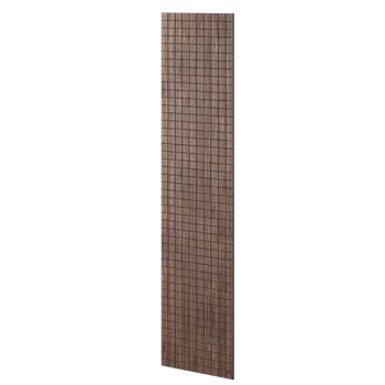 Obklad Lamele 3D Velkoformátový lamelový panel BRUGES - DÝHA Z AMERICKÉHO OŘECHU, 600 x 2750 mm, ČERNÝ MDF PANEL