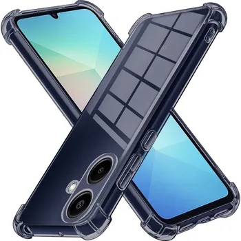 Pouzdro na mobilní telefon Techsuit Shockproof průhledný silikon Samsung Galaxy A06 kouřově černý