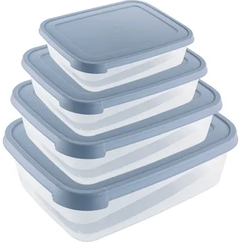 Florina Plastové dózy NIEBIE sada 4ks