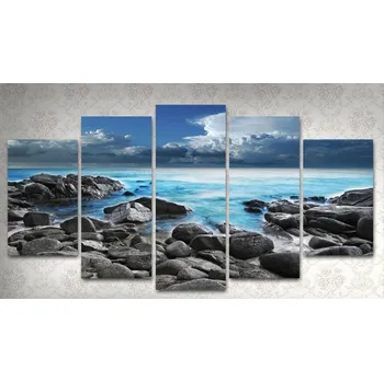 Diamantové malování Diamantové malování - Moře a balvany - více-dílný