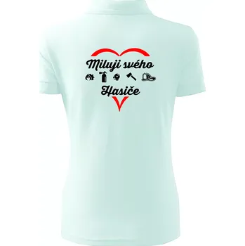 Miluji svého hasiče - Polokošile dámská Pique Polo - 3XL ( Frost )