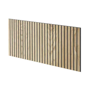 Obklad Lamele 3D Lamelový panel VADS - DUBOVÁ DÝHA, 600 x 300 mm, ČERNÝ MDF PANEL