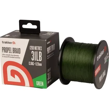 Trakker Products Kmenová pletená šňůra Propel Braid 0,26mm, 31lb, 1200m, Green