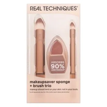 Kosmetický štětec Real Techniques Makeupsaver Sponge + Brush Trio