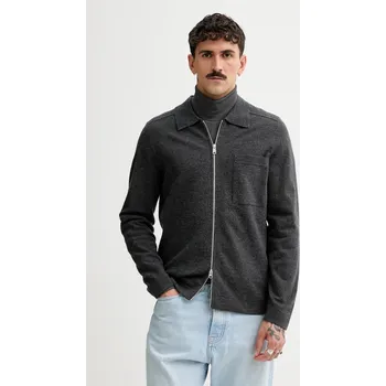 Dámský svetr Kardigan s příměsí vlny Marc O'Polo 530515361154 šedá 90X, vel. XXL