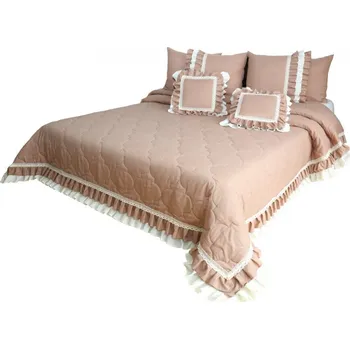 Přehoz na lůžko Vintage starorůžový přehoz na postel v romantickém stylu Šířka: 170 cm | Délka: 210 cm