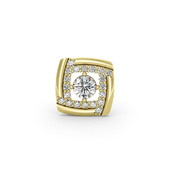 Přívěsek Couple, Stylový přívěsek Kostka Eleganza II, žluté zlato se zirkony, 585-66-2-0276.0Z00.0.00.001.25