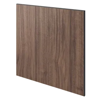 Lamele 3D Lamelový panel MOJAVE - DÝHA Z AMERICKÉHO OŘECHU, 600 x 600 mm, ČERNÝ MDF PANEL