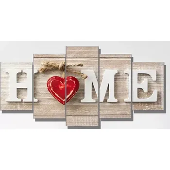 Diamantové malování Diamantové malování - HOME + perleťové kamínky - více-dílný