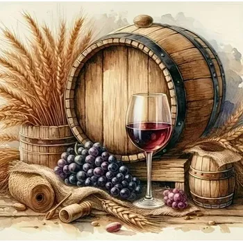 Diamantové malování Diamantové malování - Vinný koutek (40x40)