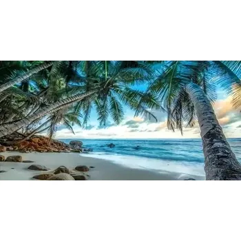 Diamantové malování Diamantové malování - Relax na pláži + perleťové kamínky (100x50)