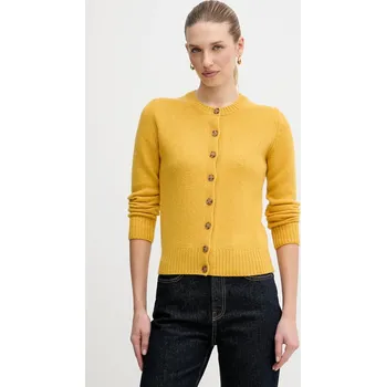 Dámský svetr Vlněný kardigan United Colors of Benetton béžová barva, 103ME500L 11X, vel. XS