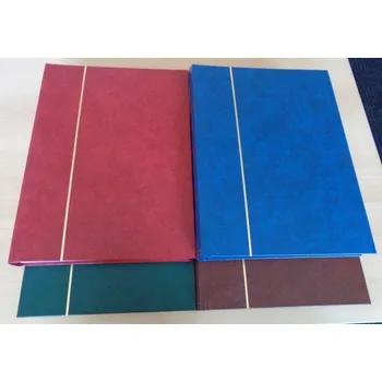 Poštovní známka Leuchtturm Zásobník - A4, 60 stran, bílé listy, dělená stránka , 9 řádků - červený