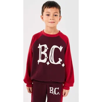 Chlapecká mikina Dětská bavlněná mikina Bobo Choses 224AC050 burgundské 83X, vel. 110