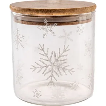 Dóza na potraviny Casa de Engel Skleněná dóza s bambusovým víčkem 700 ml