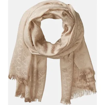 Šátek Šátek Calvin Klein s monogramy - Barva Béžová 56548 A3WS1131