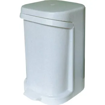 Odpadkový koš Koš odpadkový 25l - nášlapný, celobílý 26x26x43cm