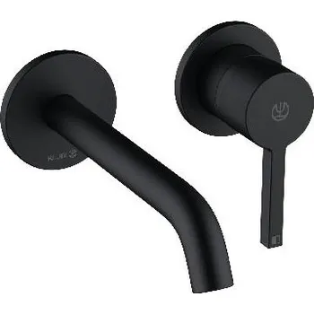 Vodovodní baterie Kludi Umyvadlová baterie pod omítku, 2-otvorová instalace, matná černá - 202443915