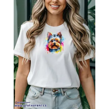 Dámské tričko Trička s potiskem Tričko s potiskem, YORKSHIRE v barvách, 1 ks zvolte VELIKOST textilu ZDE:: XL- velikost typ Beagle