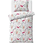 Povlečení ROZKVETLÁ LOUKA, bílé, bavlna hladká, 140x200cm + 70x90cm