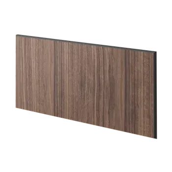 Lamele 3D Lamelový panel TANAMI - DÝHA Z AMERICKÉHO OŘECHU, 600 x 300 mm, ČERNÝ MDF PANEL