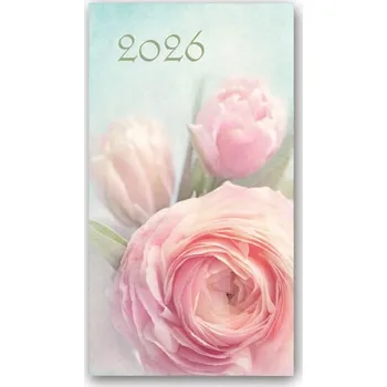 Kalendář Kalendarz kieszonkowy A6 2026 Soft róża