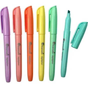 Zvýrazňovače , PASTELOVÉ BARVY, 1-4mm, 6ks/bal.