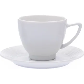 Stolování Thun 1794 Bílý porcelánový šálek s podšálkem, 150 ml, Lea, Thun