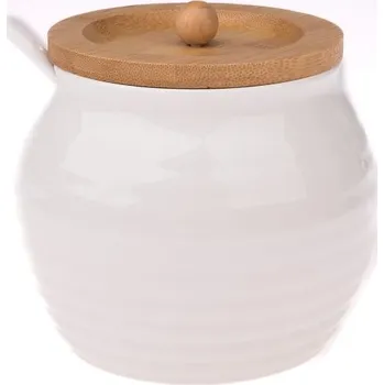 Dóza na potraviny Casa de Engel Keramická dóza s bambusovým víkem - 14 cm 1/18