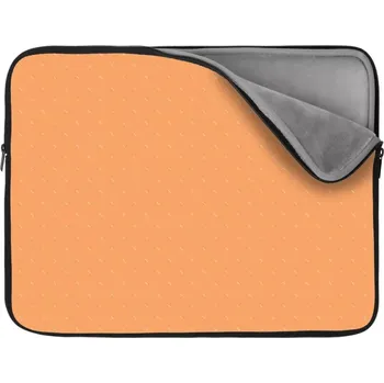 pouzdro na notebook Sablio Obal na notebook Bílé čárky na oranžové - 17"