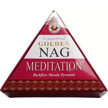 Aroma lampa Vijayshree Kužely Tekoucí dým Jumbo Golden Nag Meditace 10 ks