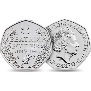 VELKÁ BRITÁNIE. 50 pence 2016. BEATRIX POTTER
