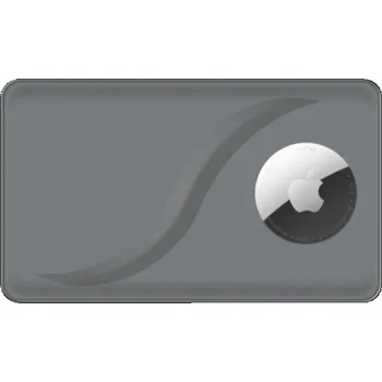 Pouzdro na mobilní telefon Plastová karta do peněženky s prostorem pro AirTag - šedá