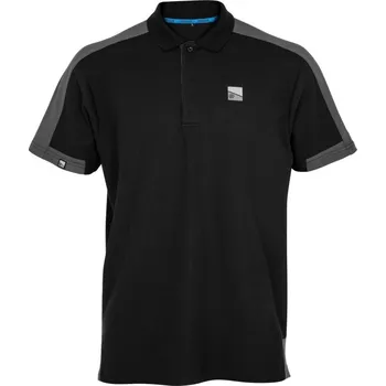 Rybářské oblečení Preston Innovations Tričko Core Collection Polo Black - XXXXL