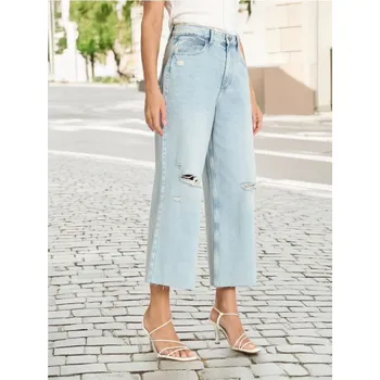 Dámské džíny Sinsay - Džíny s vysokým pasem - modrá - ZB823-05J - ZB823-05J-32-1