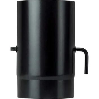 Kouřovod Roura 120mm/25cm-klapka/1,2mm smaltovaná černá